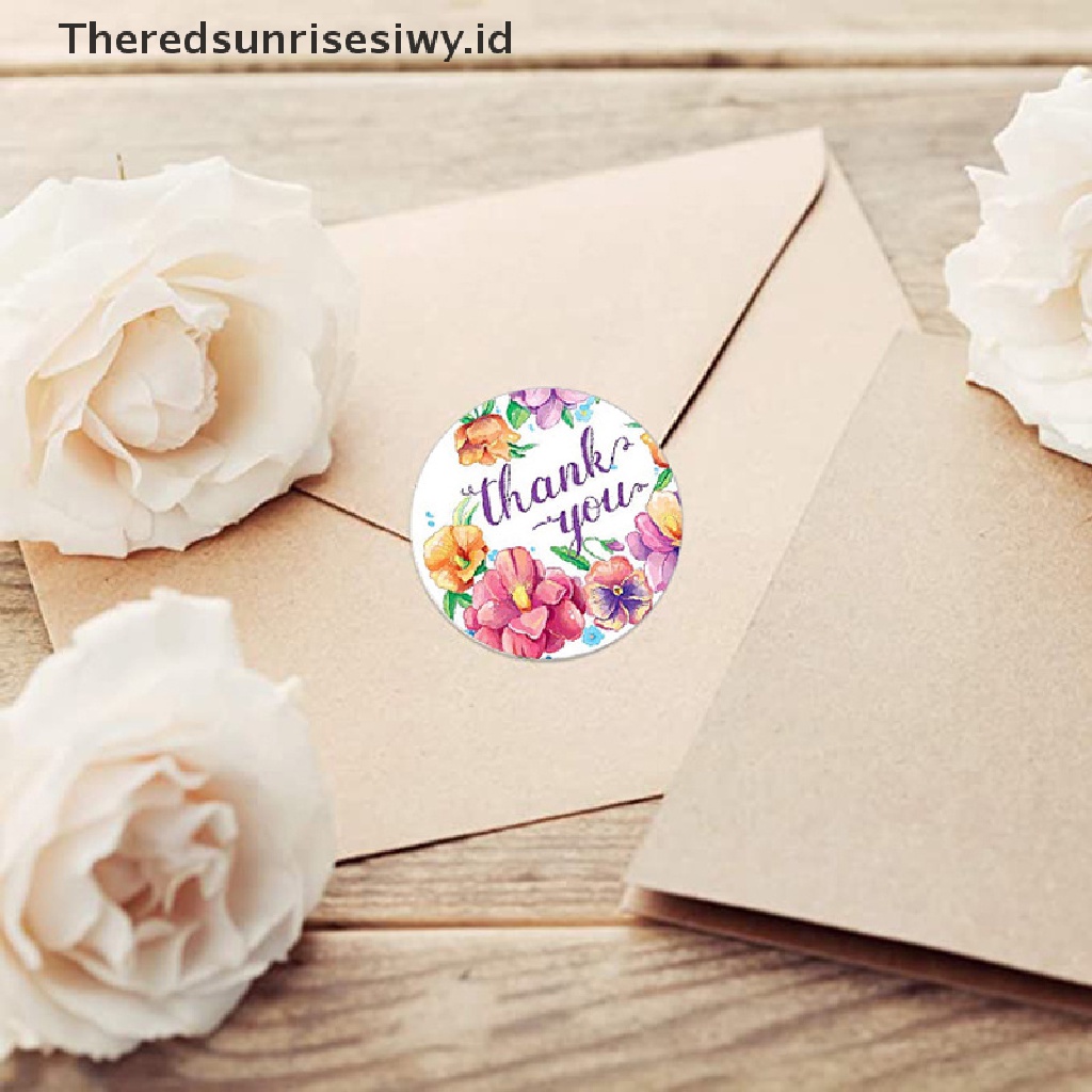 # Kado Mom &amp; PAPA DIY # 500pcs/roll Stiker Terimakasih Bunga Untuk Segel label er candy Sticker New~