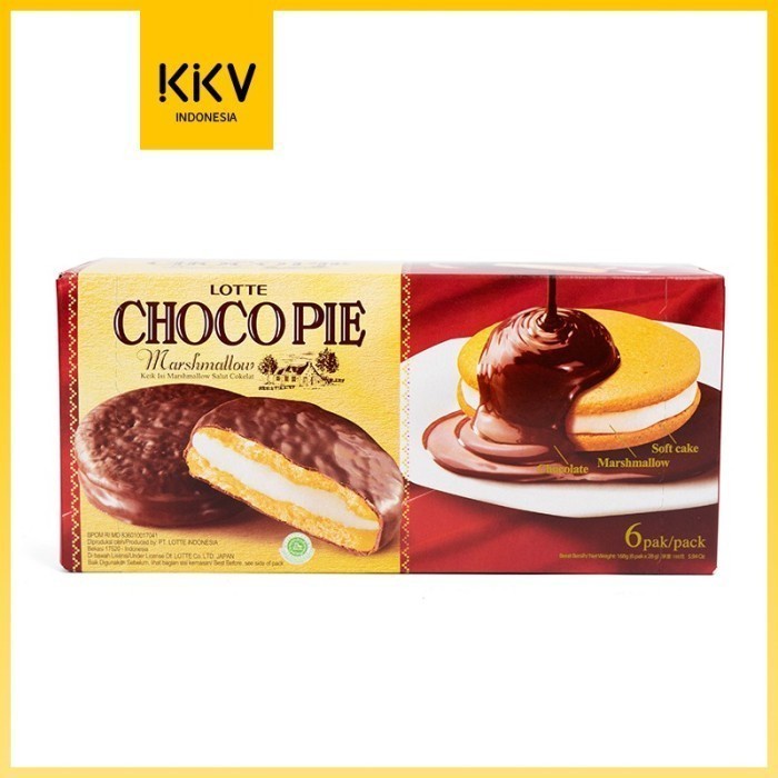 

KKV LOTTE Choco Pie Marshmallow Box Original | Cheese Isi 6pcs - Choco