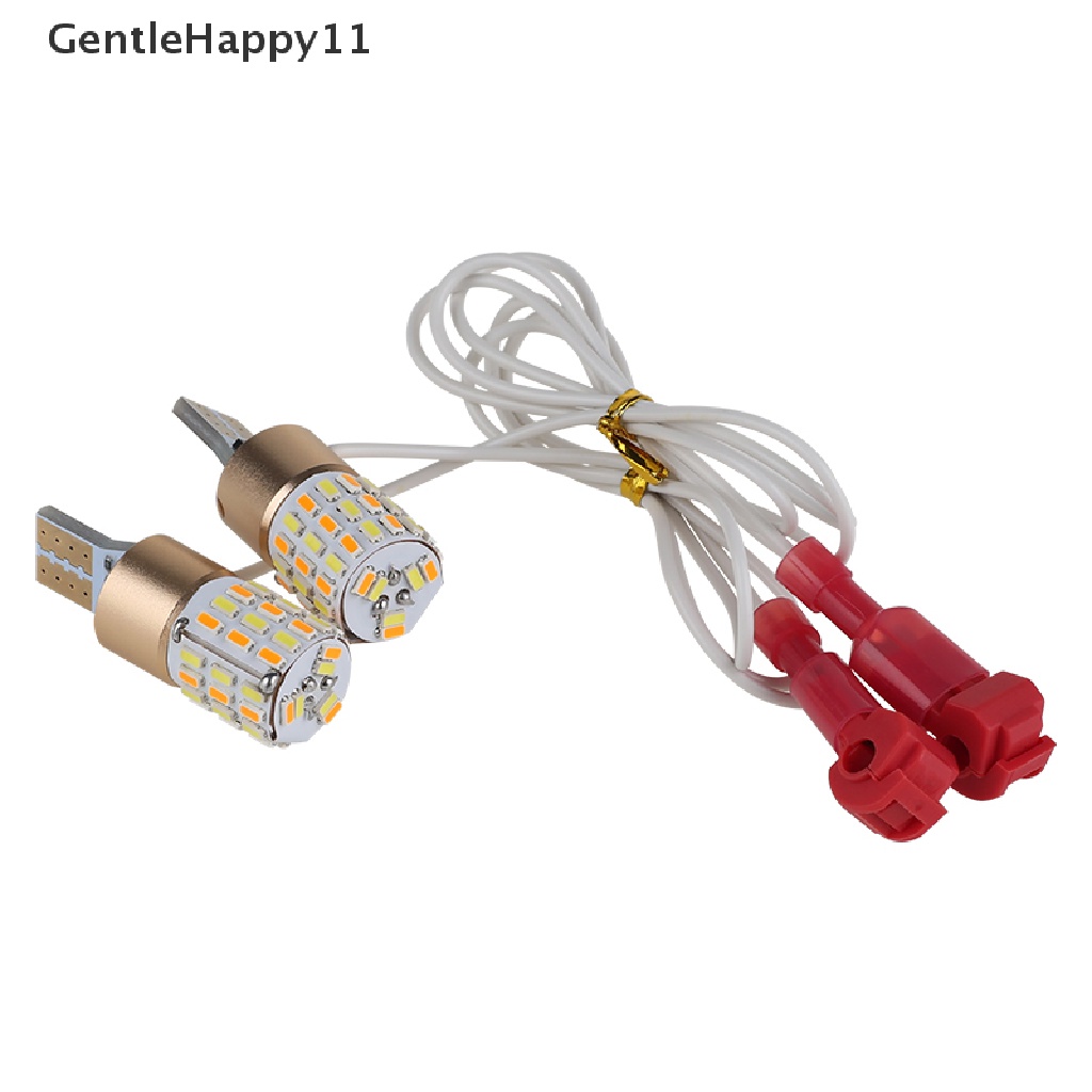 Gentlehappy Lampu Sein Mobil Motor LED Dual Mode T10 Signal/Lampu Taman Warna Amber-Putih id