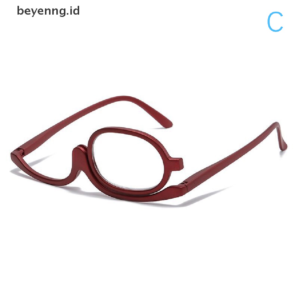 Beyen Kacamata Baca Makeup Pembesar Flip Down Cosmetic Readers Lipat Rotag Monocle Glasses Presbyopia Glasses Magnifier ID