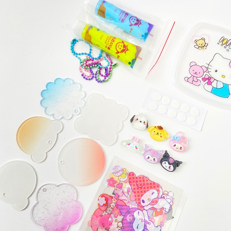 66pcs Set Stiker Guka Cream Gum Kartun Kreatif Kaleng Anak Bahan Scrapbook Stiker