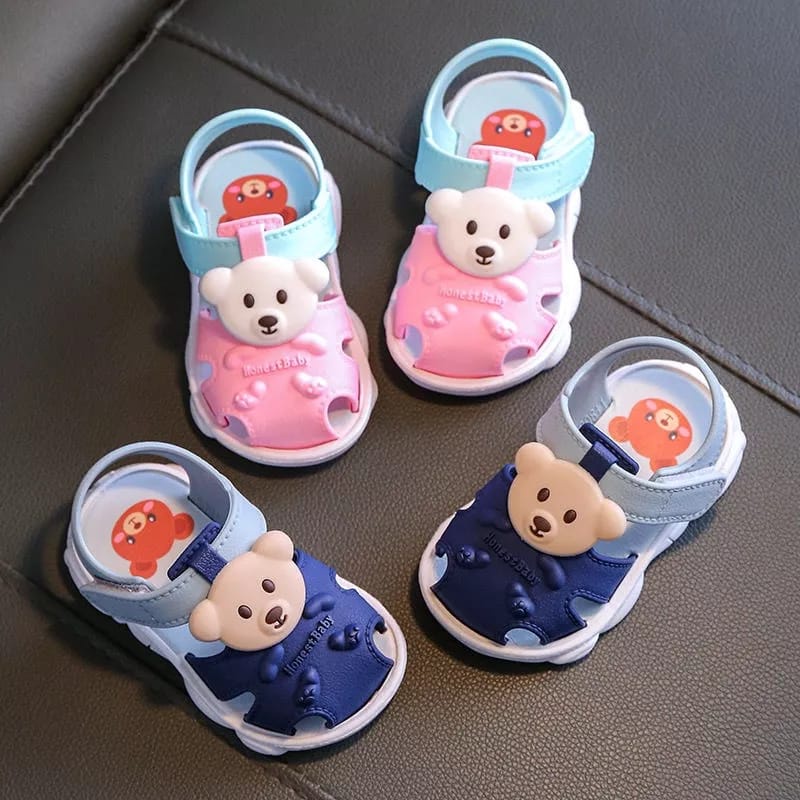 GROSIRTAS LV0295 Sandal Balita Import Motif Honey Bear Anak Laki-laki Perempuan Lucu
