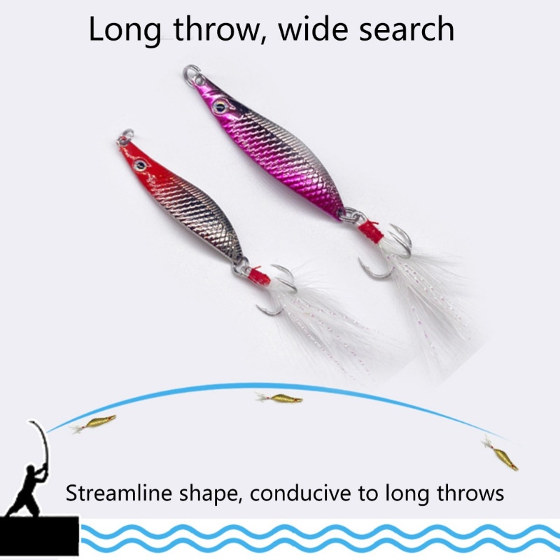 Matahari 5Pcs Sendok Pancing Lure Umpan Keras Spoon Sequin Dengan Bulu Mini Fishing Jigs