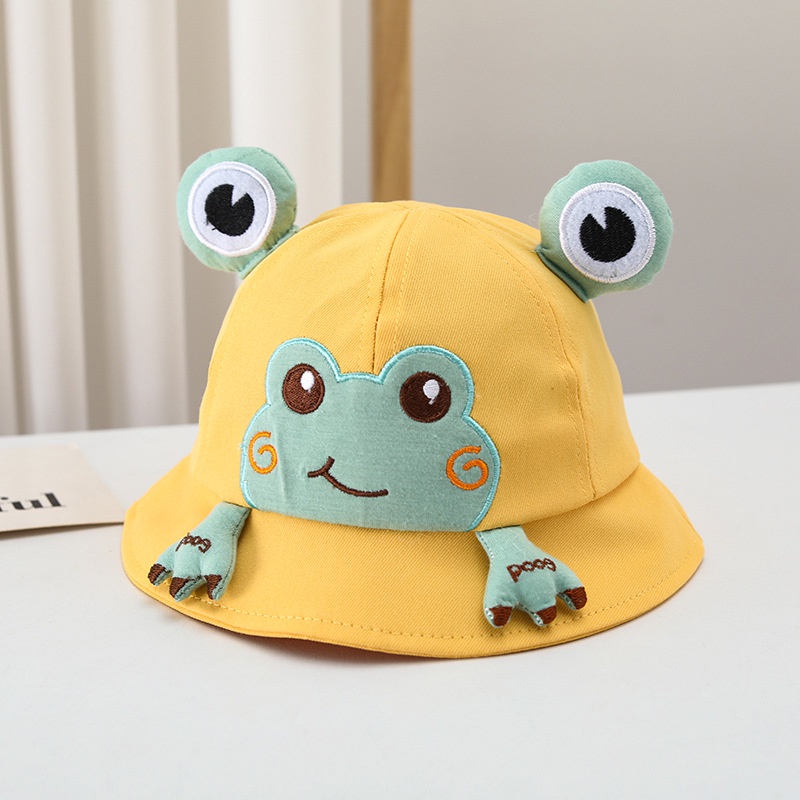 Topi Baskom Anak Kartun Kodok, Topi Nelayan, Topi Musim Panas