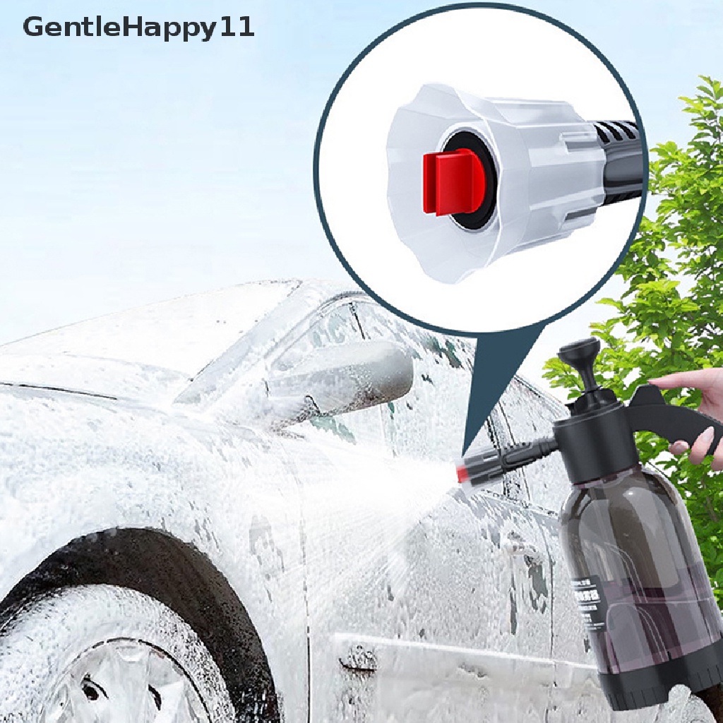 Gentlehappy 2L Alat Cuci Mobil Genggam Busa Watering Can Dengan Kunci Saklar Tekanan Udara er id