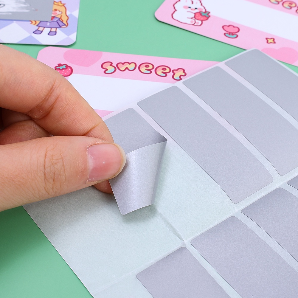 Lucu Kartun Kelinci Scratch Card Fun Reward Mainan/Kertas Tulisan Ultra-Tipis Berharap Belajar Keras Lucky Draw Cards