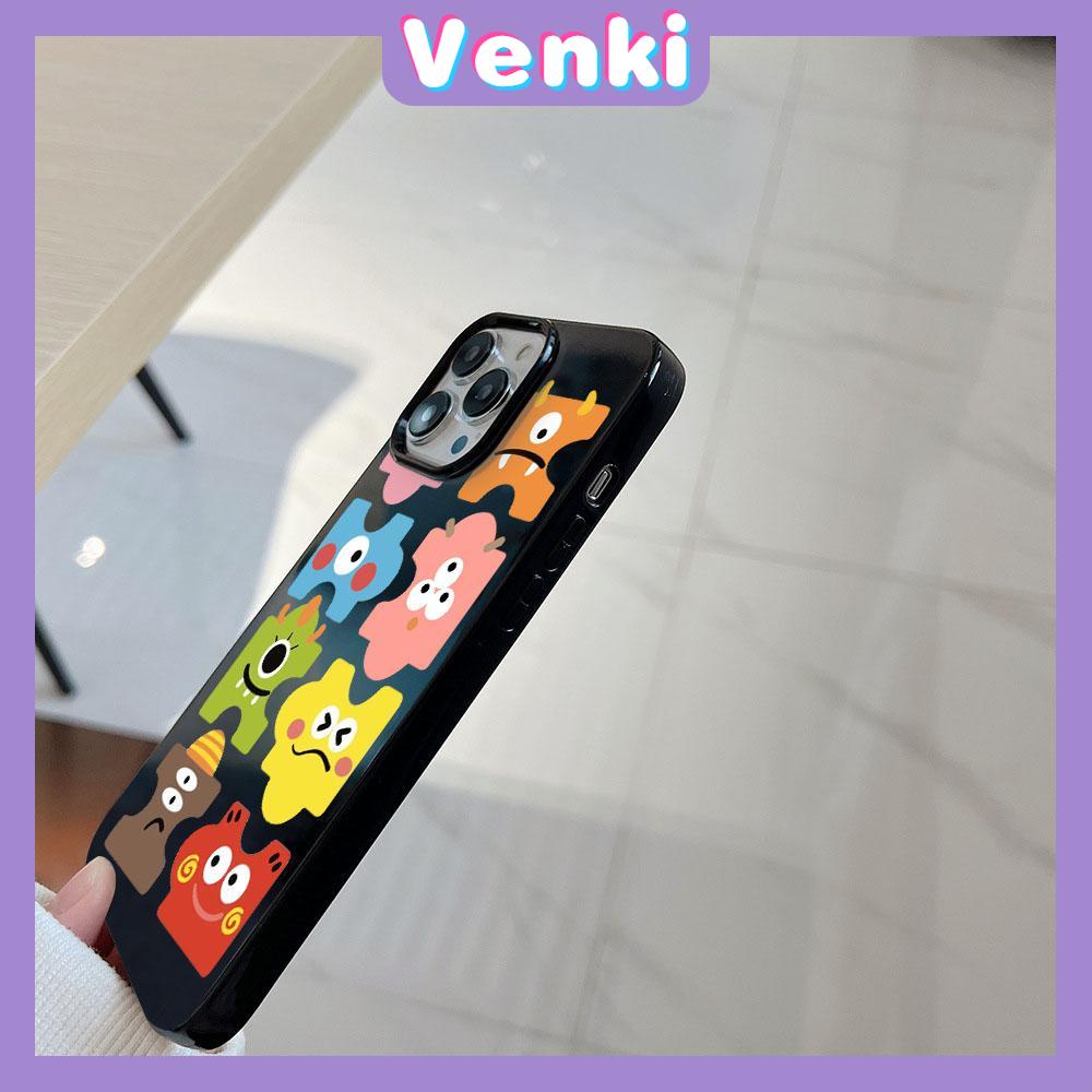 Case for iPhone 11 Soft TPU Glossy Black Candy Case Cute Creative Puzzles Camera Protection Shockproof For iPhone 14 13 12 11 Pro Max 7 8 Plus X XR