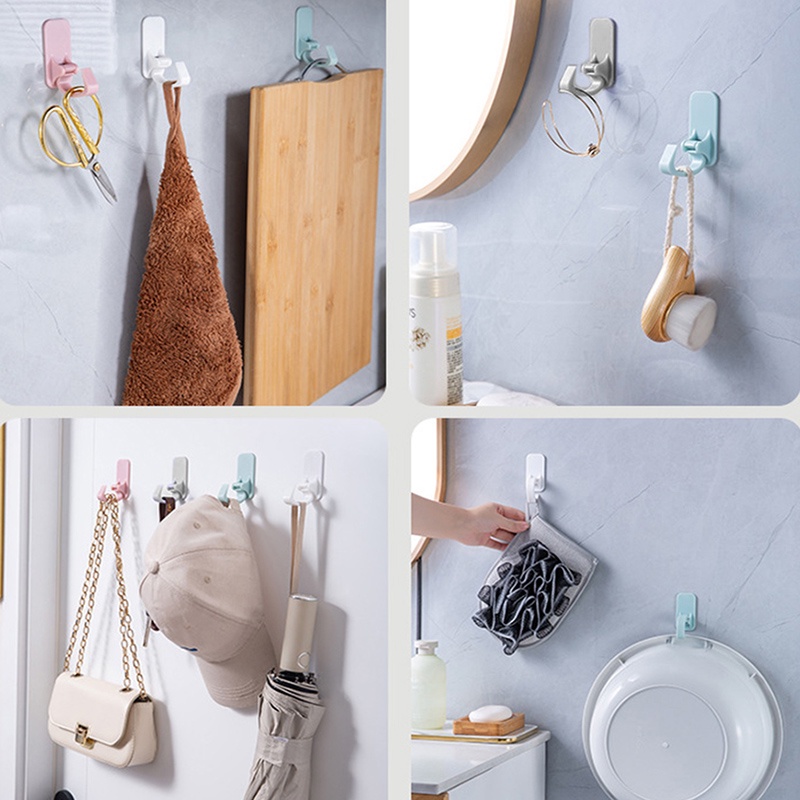 Creative Angle Adjustable ABS Wastapel Storage Hook/Rak Gantung Handuk Perekat Diri Dinding Portable/Rumah Serbaguna Handbag Umbrella Hooks