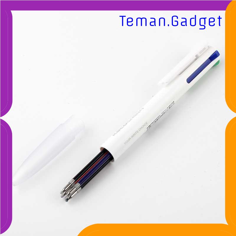 TG - ATK KACO EASY 4 in 1 Multifunction Gel Pen Pena Pulpen Bolpoin 0.5mm 1 PCS - K1041 (Black Blue Red Green Ink)