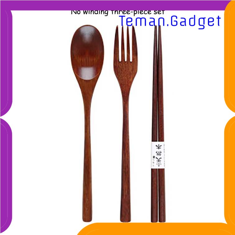 TG - DPR BAISPO Set Sendok Garpu Sumpit Japanese Style Bamboo - EA025