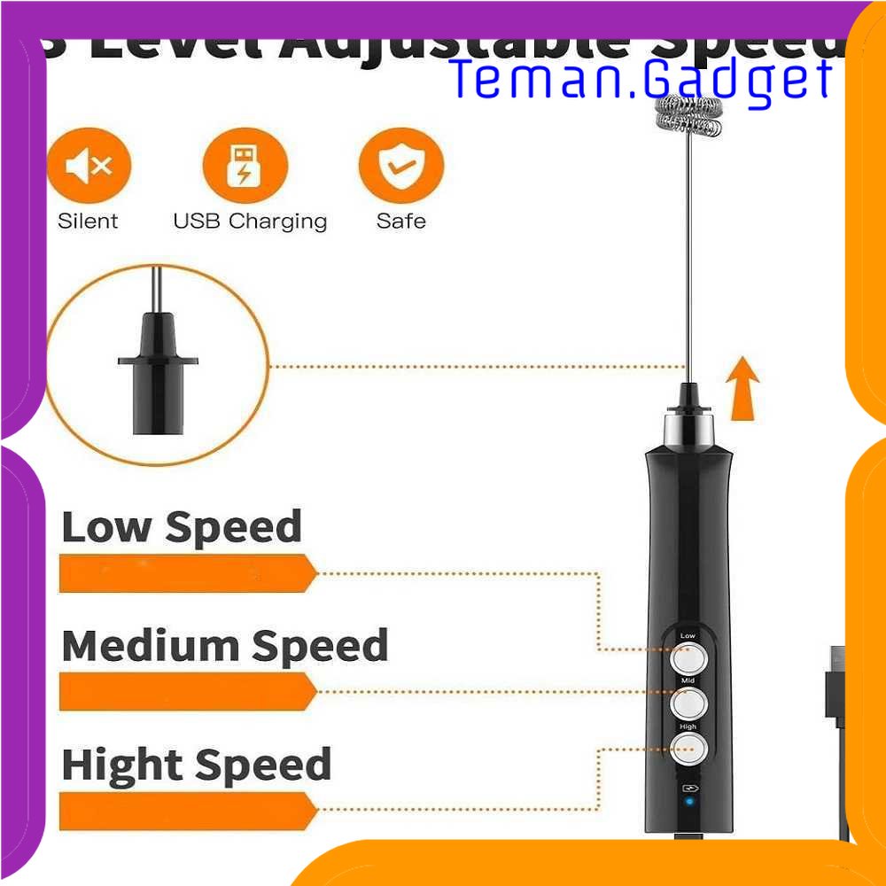 TG -  DPR STYLHOME Hand Mixer Mini 3 in 1 Whisk Beater Milk Frother USB Charge - EW071