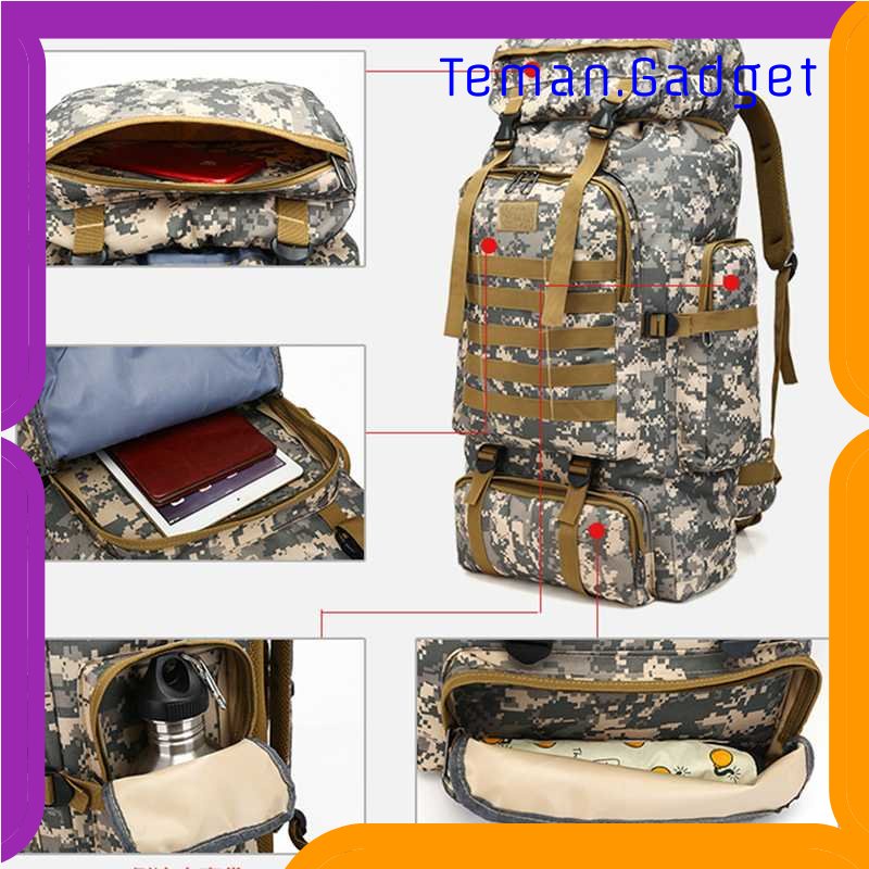 TG - OLR MOJOYCE Tas Ransel Militer Hiking Camping Oxford Waterproof 80L - MJ600