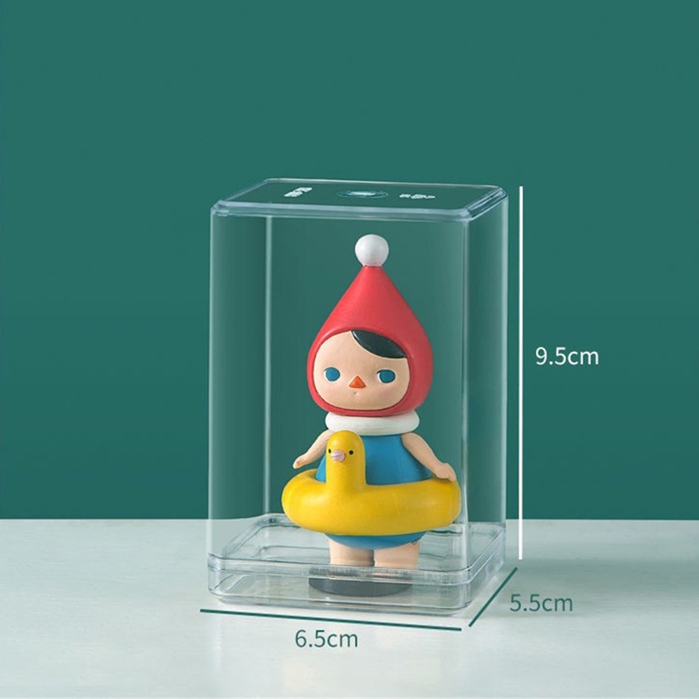 ღ Acrylic Display Storage Case Kotak Boneka Rak Display Mainan Diy Display Holder untuk Anak-anak Hadiah Hadiah Menampilkan Figure Model Antidebu Parfum Organizer