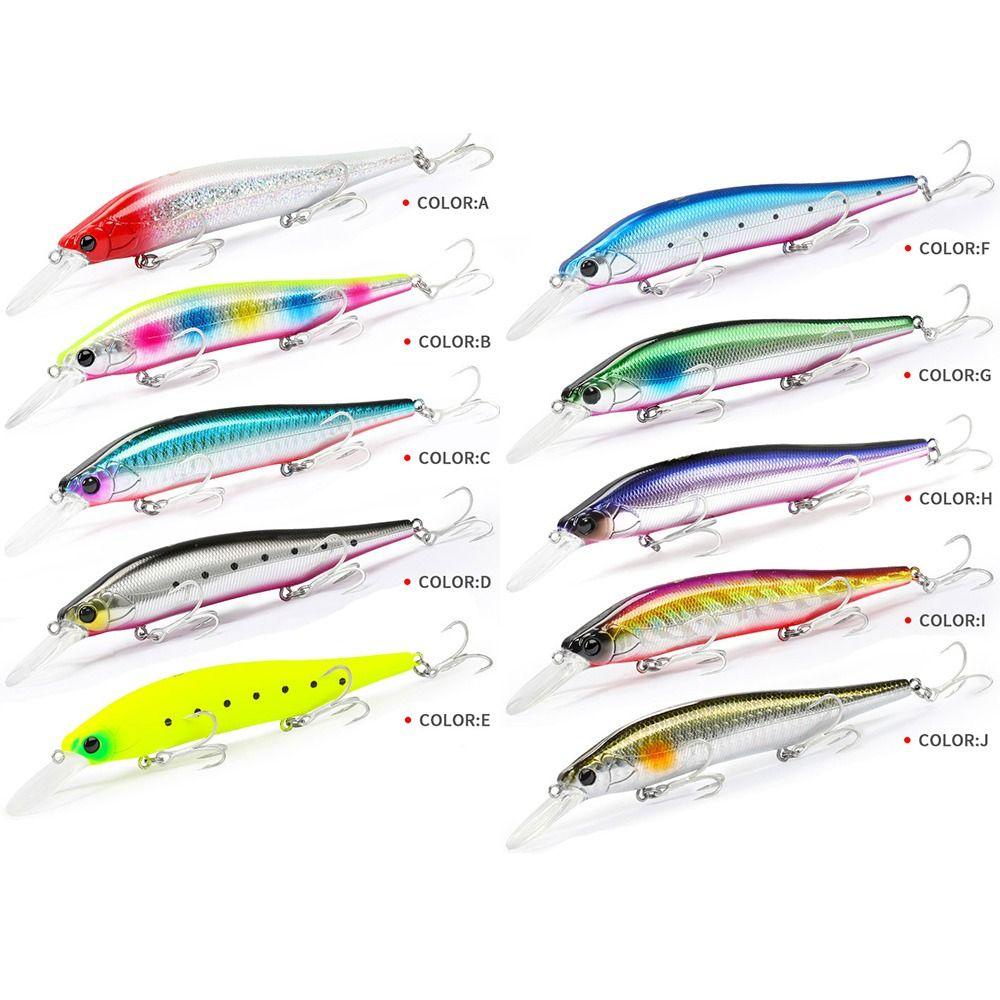 TOP Umpan Ikan Kecil Tenggelam Multicolor Crankbaits Striped bass Minnow Lures