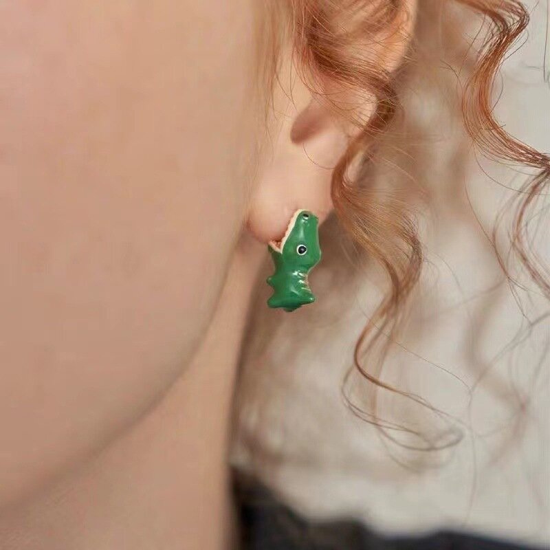 Anting Tusuk Dinosaurus Kreatif Korea Untuk Anak Perempuan