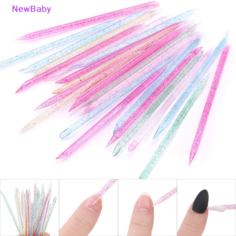 Newbaby 100Pcs Reusable Crystal Stick Kutikula Remover Alat Perawatan Kuku Manicures Tools ID