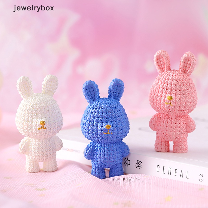 [jewelrybox] 1pc 1: 12rumah Boneka Kelinci Mini Lanskap Mikro Tahun Baru Maskot Kelinci Ornamen Butik