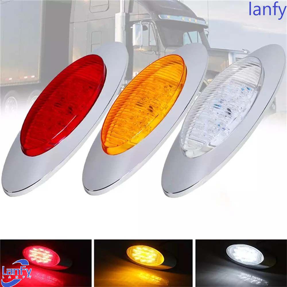 Lanfy Lampu Mobil Side Marker 16LED DC12V Truk Oleng Caravan Boat Warning Tail Light