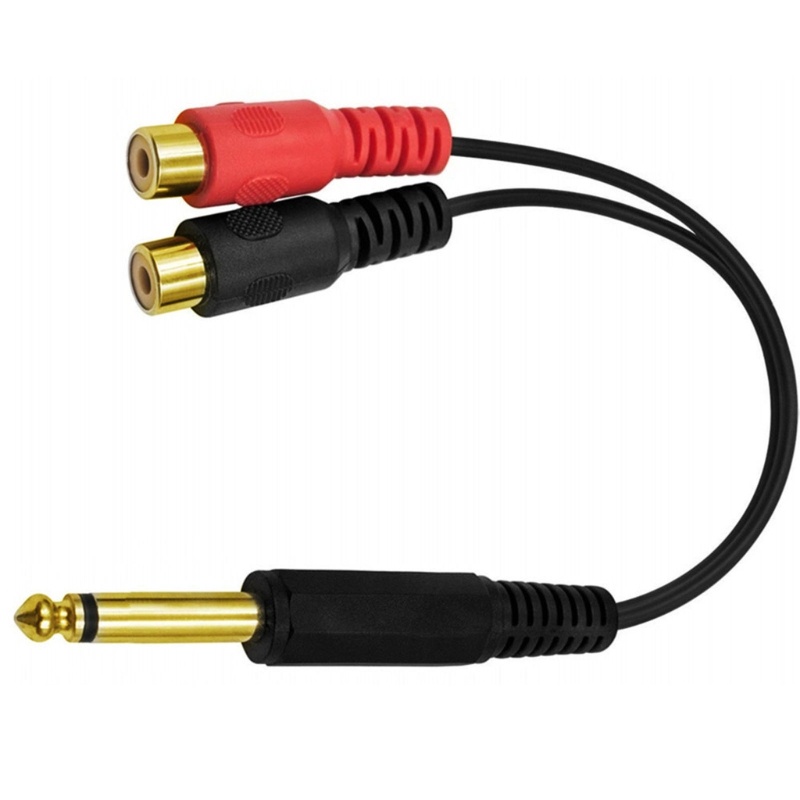 Vivi 14 male to 2xRCA Famale Adapter Kabel RCA Y Splitter Suara Excellet