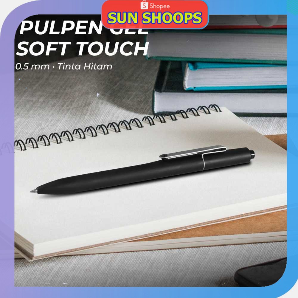 

SUN SHOOPS - KACO MIDOT Pena Pulpen Gel 0.5mm Soft Touch Metal Clip Tinta Hitam - KCM4