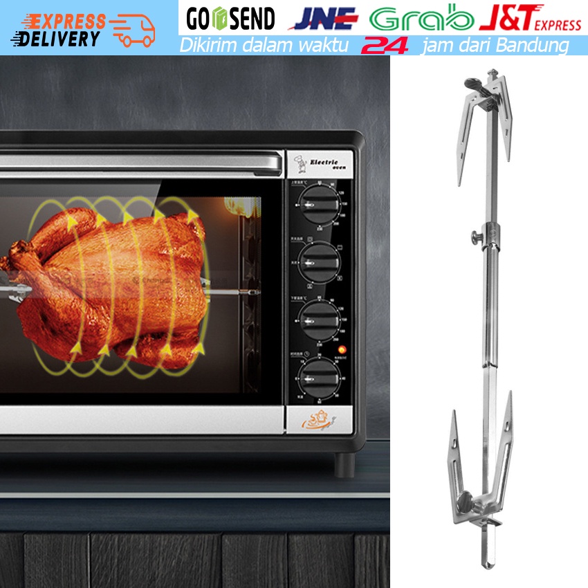 Garpu Rotisserie Ayam Panggang Bahan Stainless Steel Untuk BBQ