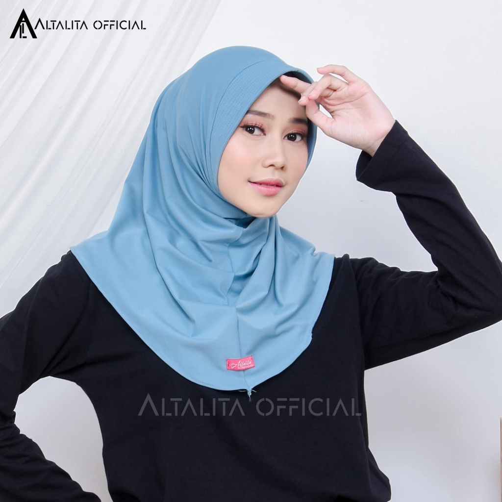 Altalita - Jilbab Sporty Instant pet Bahan Jersey Spandek Polos Premium Cocok Untuk Sekolah Olahraga dan Sehari-Hari