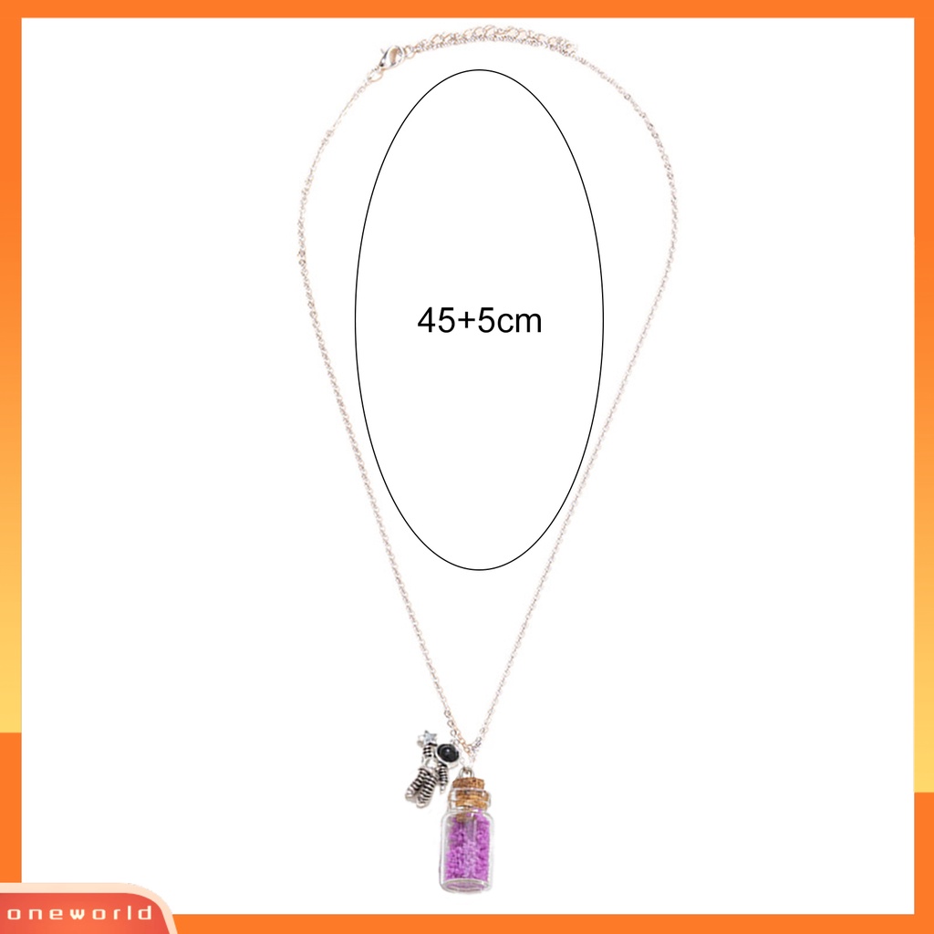 [EONE] Pasangan Kalung Shiny Colorful Glitter Payet Indah Peri Pesona Harian Berdandan Fashion Perhiasan Drift Botol Liontin Kalung Perhiasan Hadiah Untuk Wanita Pria