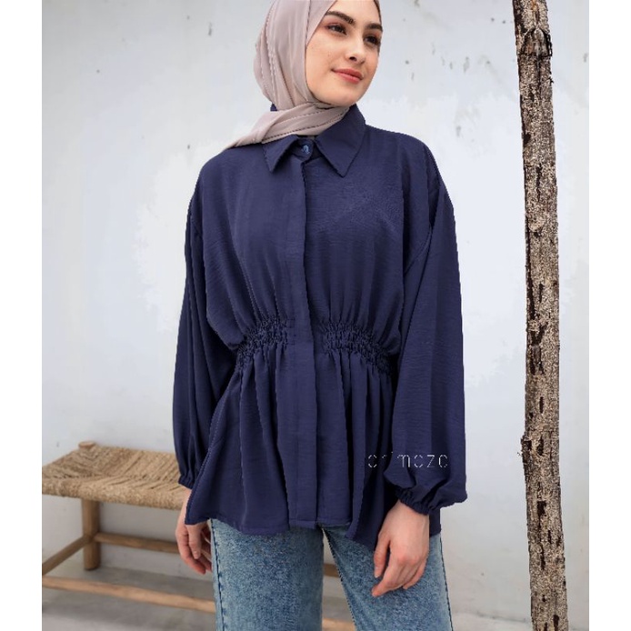 BLOUSE SMOKE ALURA TOP BAHAN CRINCLE