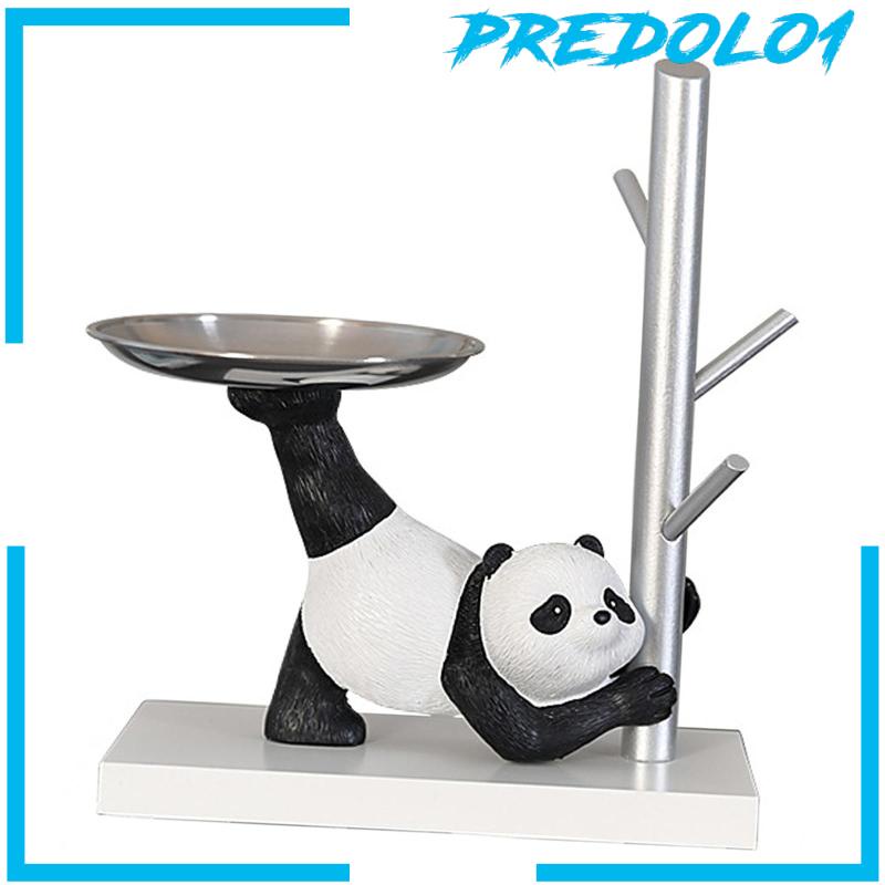 [Predolo1] Kotak Penyimpanan Patung Display Stand Dengan Pengait Patung Resin Patung Panda