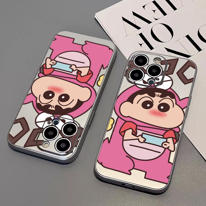 IPHONE Soft Electroplate Phone Case Kompatibel Untuk Iphone11 14 13 12 Pro XS Max XR X8 7 6S Plus Casing Mini TPU Silikon Shockproof Cover