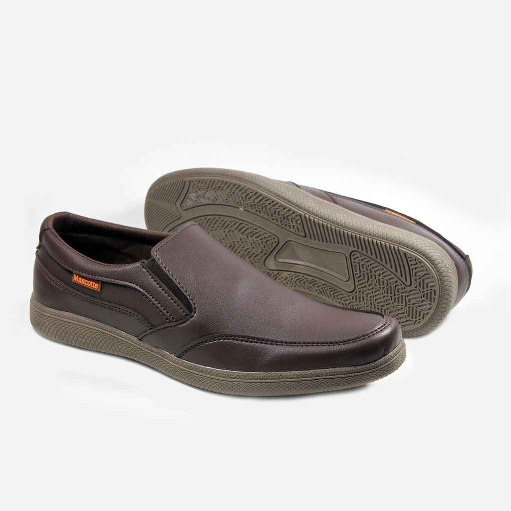 Mascotte SWALEY Sepatu Slip On Pria 923.015 [ Hitam &amp; Coklat ]RAMAYANA JAKTIM