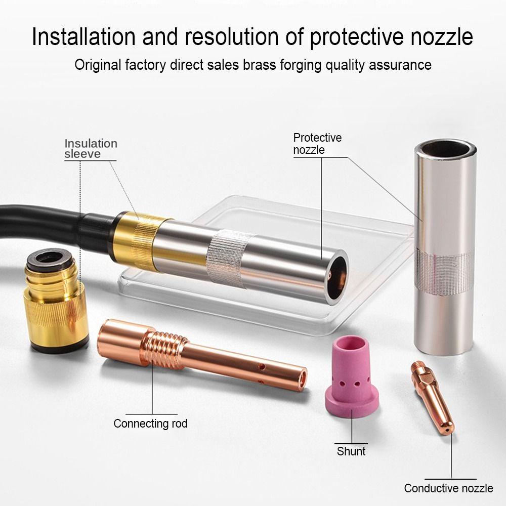 Populer Nozzle Sleeve Rod Alat Pelindung Nozzle Shield Cup Welding Tip