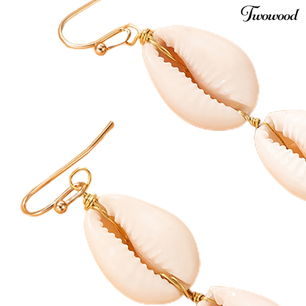 Twowood 1pasang Anting Kait Eye-catching Charming Alloy Stylish Women Menjuntai Earrings Perhiasan Hadiah Untuk Wanita