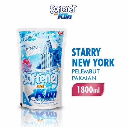 SoKlin Softener Pelembut Pakaian BLUE Starry New York 1800 ml