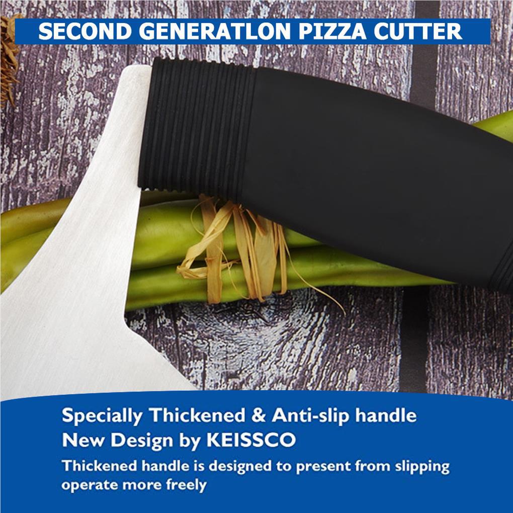 Pemotong Pizza Stainless Steel Dengan Penutup Pegangan Ergonomis Anti Slip Rocker Cutter