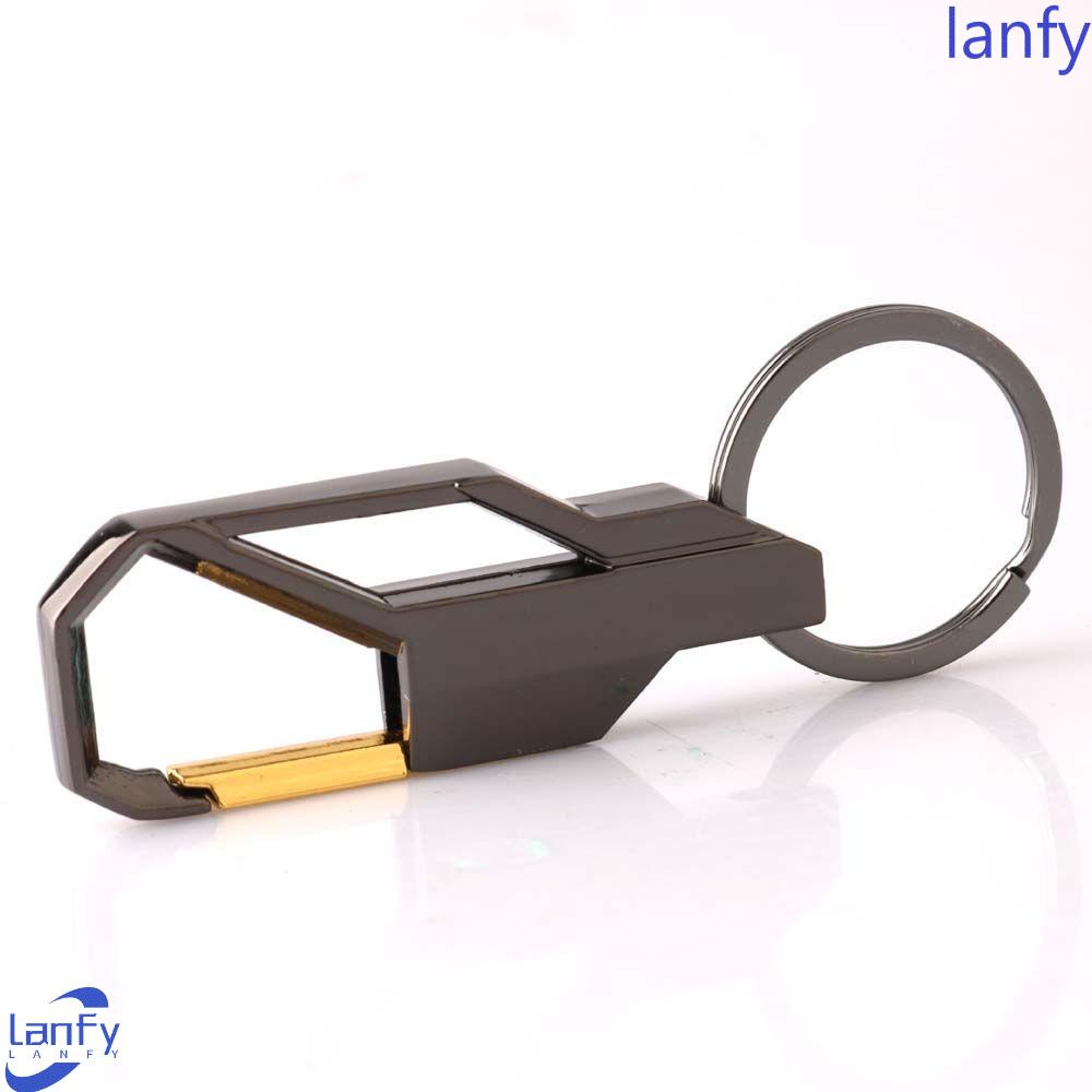 Lanfy Gantungan Kunci Mobil Kreatif Keren Gesper Metal Hook Key Rings Kualitas Tinggi Fashion Pria Gantungan Kunci