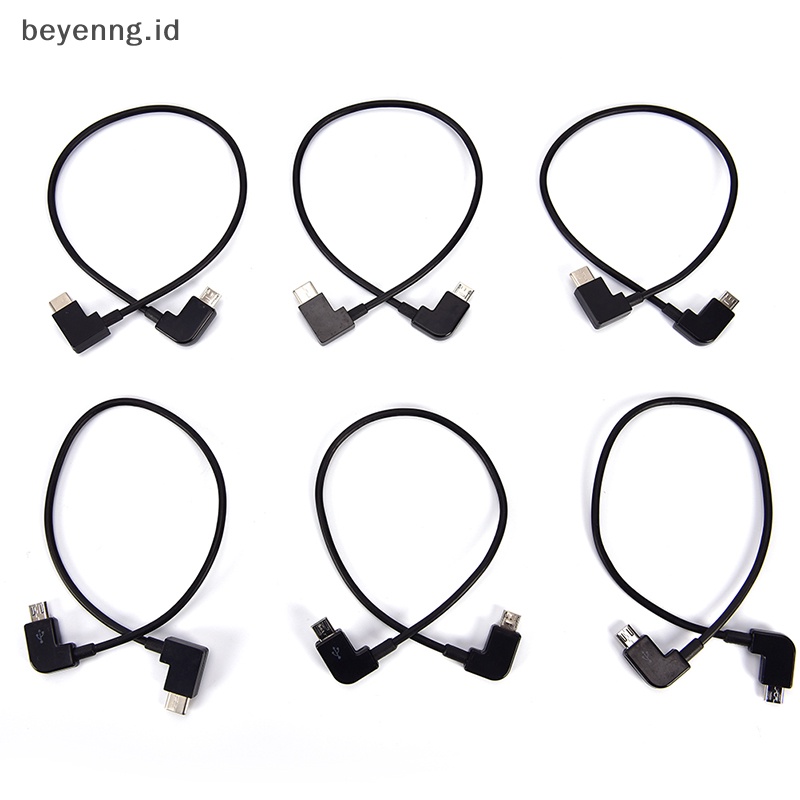 Beyen Kabel OTG Micro USB Ke Tipe C Sudut Kiri 4 &quot;Untuk DAC Amplifier Digital Portable ID