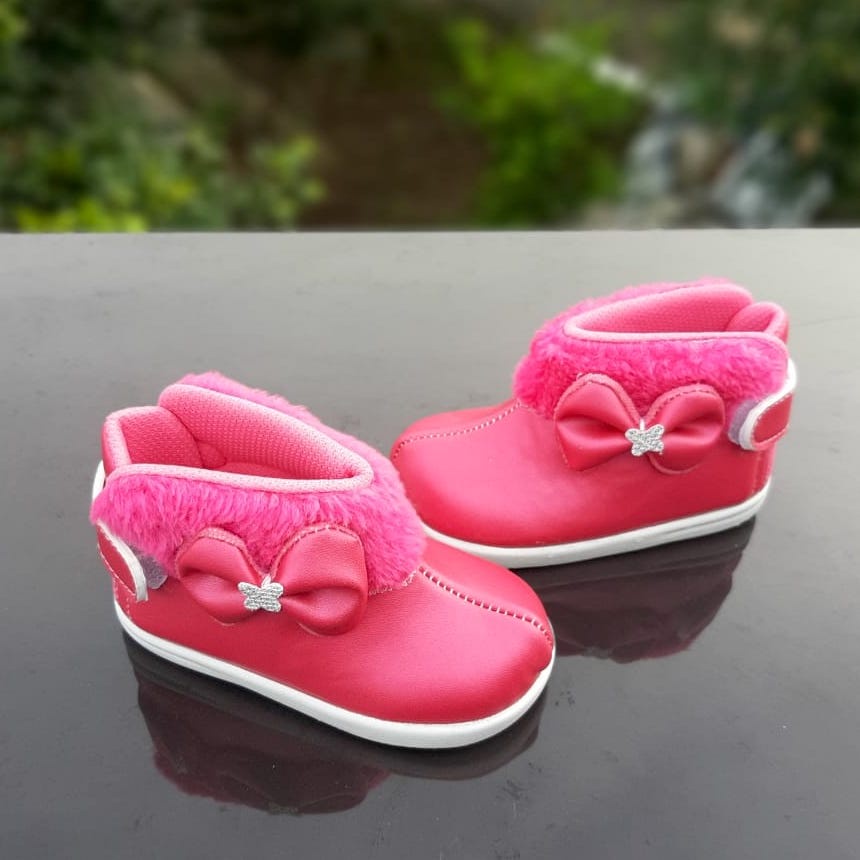 Sepatu Pesta Anak Perempuan 1 - 6 tahun, Sepatu Boots Anak SPP03  - Motif Pita