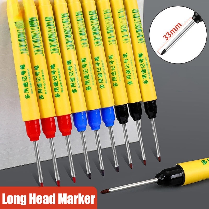 Kreatif 33mm Penanda Ekstensi Lubang Dalam Tahan Air/3Warna Pena Penanda Lukisan Cepat Kering Perlengkapan Alat Tulis Siswa Sekolah