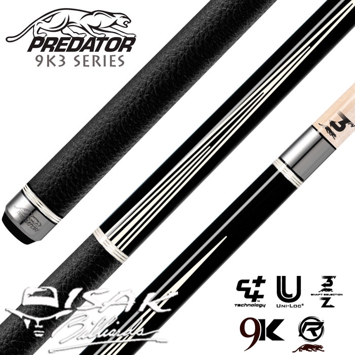 Predator 9K3 Uniloc low Deflection - Billiard Cue Stick Stik Biliar - With 314-3