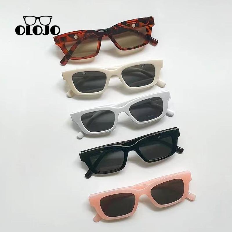 【COD】Kacamata Hitam Retro Persegi Panjang Anak Kacamata Hitam Serbaguna Modis Sunglasses