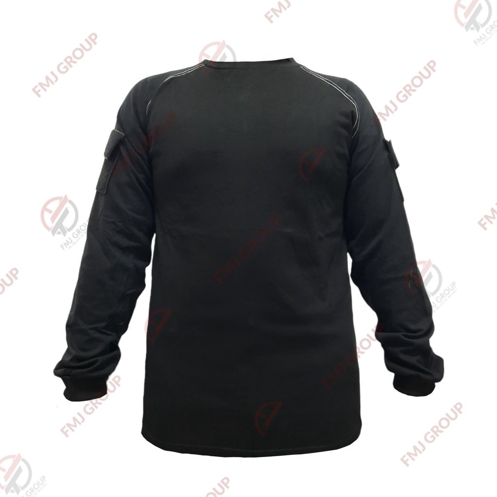 Kaos Tactical Polos Lengan Panjang Warna Hitam