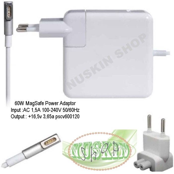 ADAPTOR CHARGER Original Appl 60w Magsafe 1 Power A1344 A1278 A1181