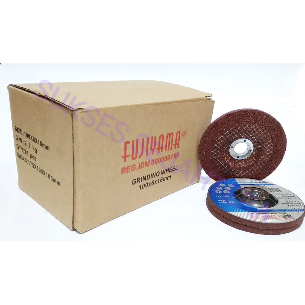 PROMO TERMURAH ( ISI 25 PCS ) fujiyama Batu Gerinda Poles 4&quot; x 6 mm - Resibon Grinding Wheel 4 Inch wd KUALITAS TERBAIK