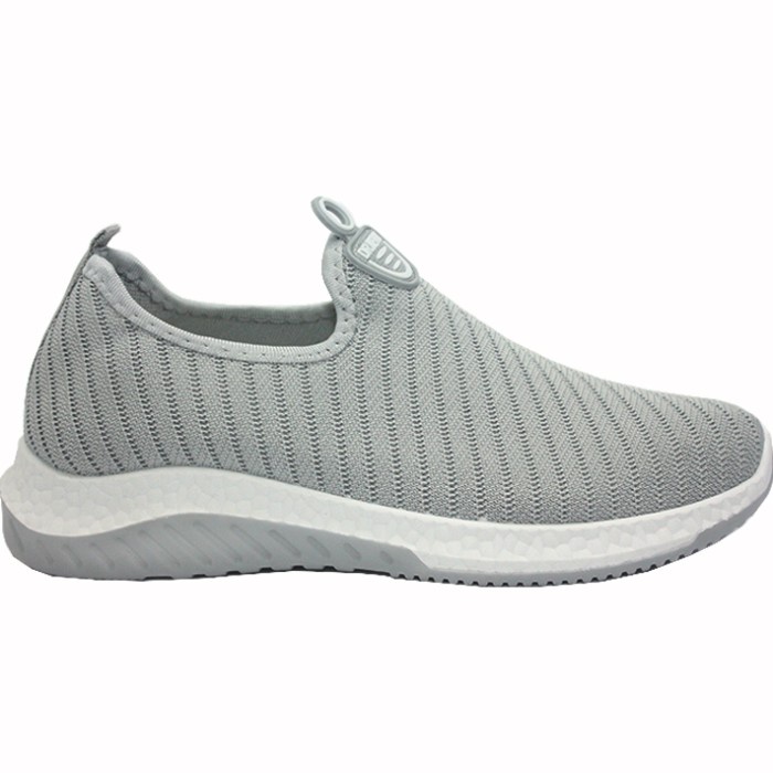 (COD) Dr. Kevin Sepatu Sport Sneakers Wanita Tanpa Tali 589-027 - Grey - Cokelat, 41