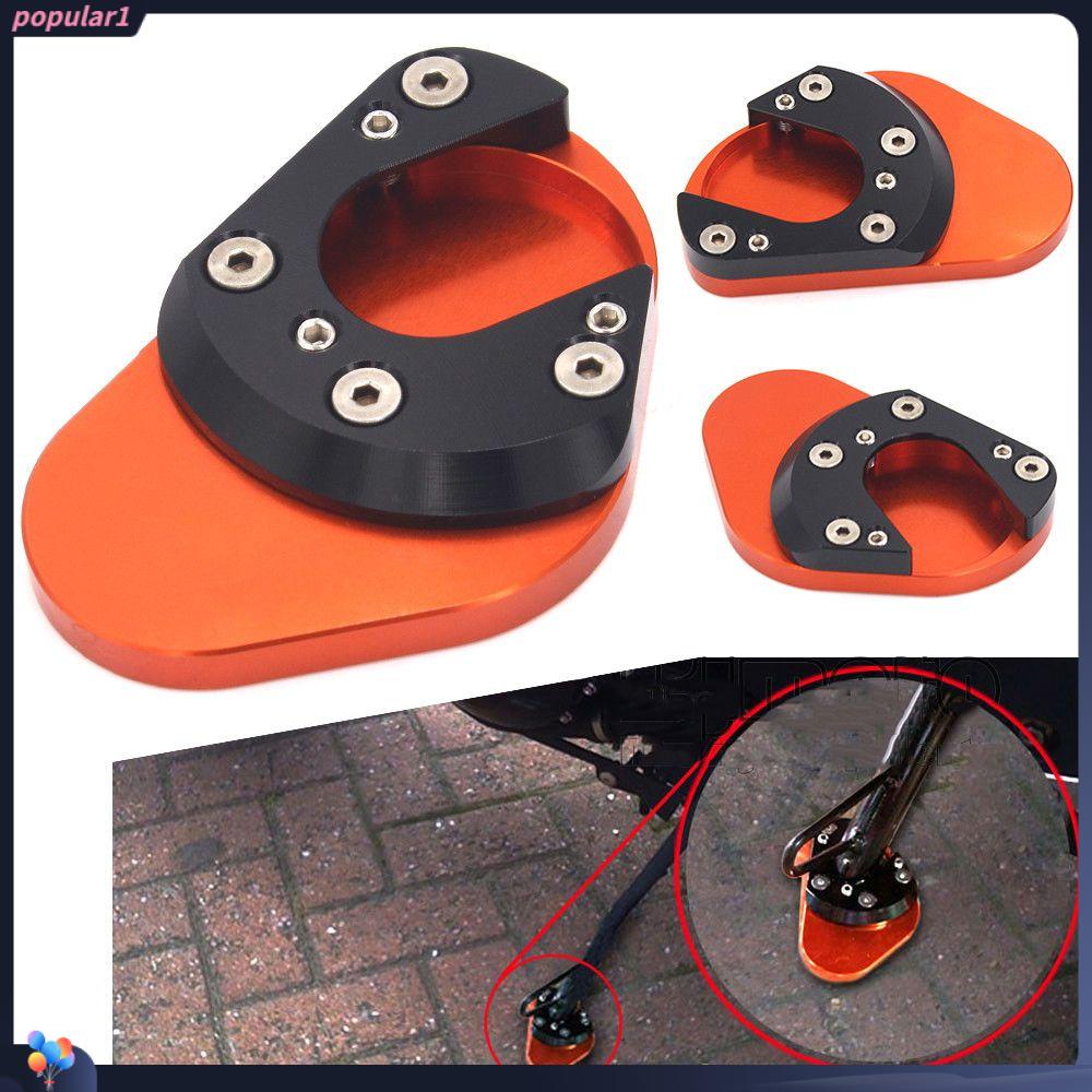 Populer Kaki Ekstensi Pad Pembesar Suku Cadang Motor Kickstand Kaki Penopang Side Kick Stand Untuk Voor KTM 125duke 2012-2018