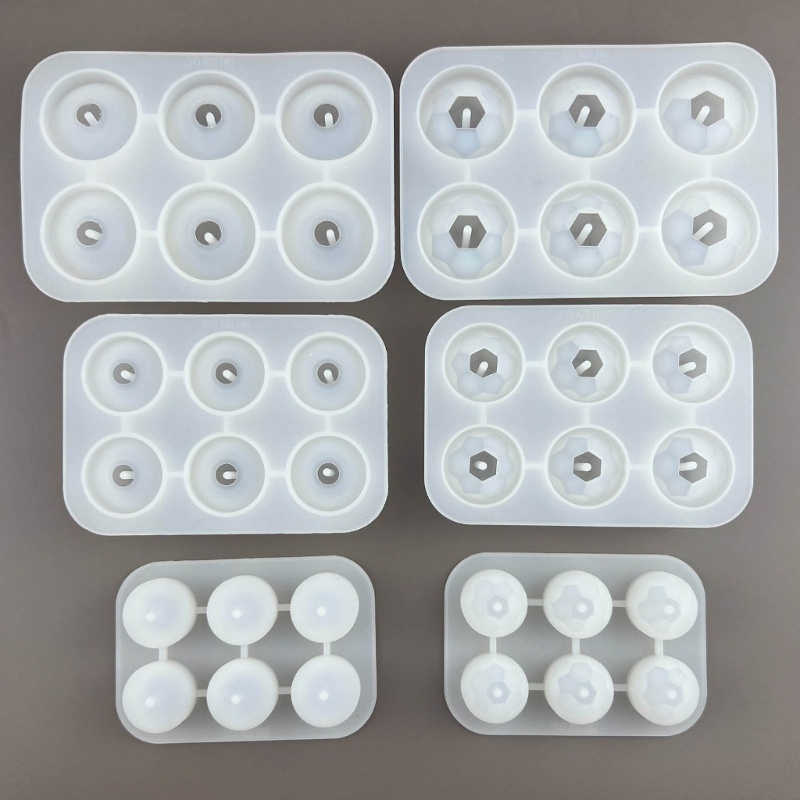 Siy Cetakan Manik Resin Untuk Perhiasan Cabochon Permata Silikon Cetakan Dengan Lubang Membuat Perhiasan Epoxy Resin Cetakan Untuk Anting Pend