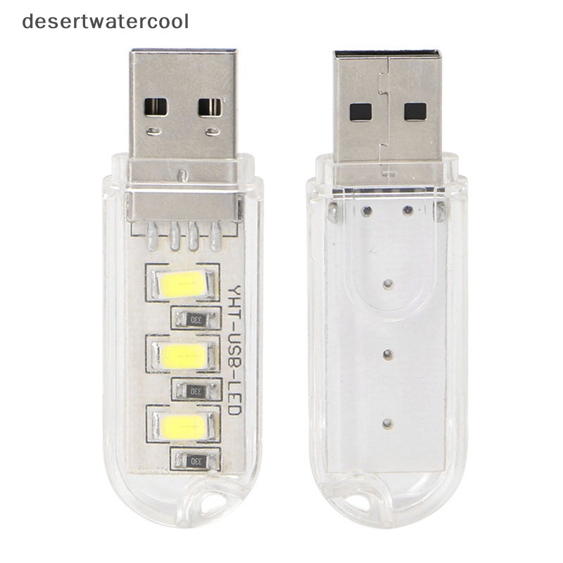 Deid Lampu Malam LED Mini Portabel Peralatan Berkemah Daya USB 3lampu LED Chips Lamp Martijn