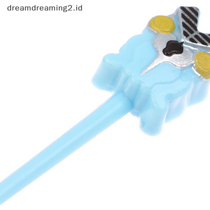 (drea) 7pcs/set Kartun Plastik Ultraman Garpu Buah Tusuk Gigi Dessert Fork Dekorasi//