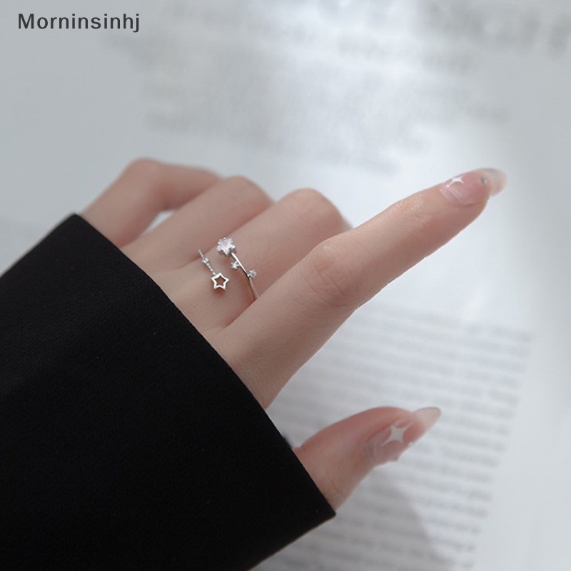 Mornin Shiny Star Zircon Cincin Wanita Terbuka Dapat Disesuaikan Berongga Bintang Cincin Fashion Serbaguna Pernikahan Perhiasan Pengantin id